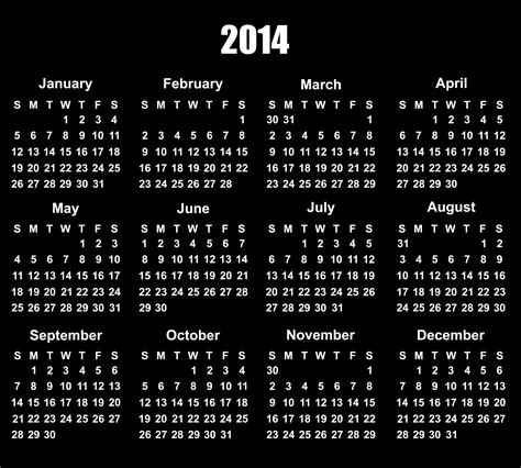 2014 Calendar Template Free Stock Photo - Public Domain Pictures