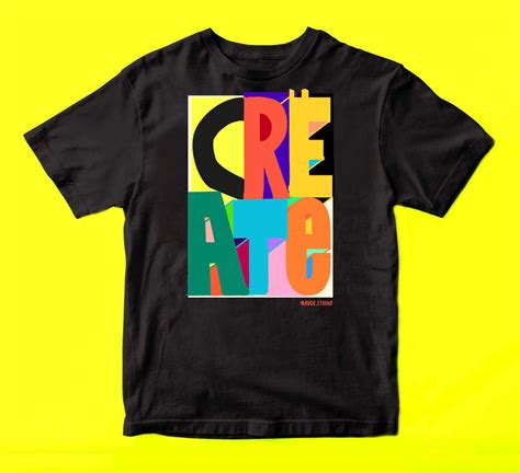 'Create' Black T-Shirt. | RUDE