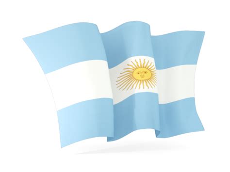 Waving flag. Illustration of flag of Argentina