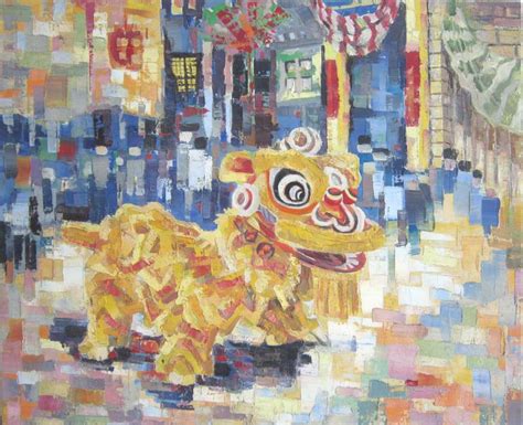 Lion dance Painting by Phung Wang | Saatchi Art