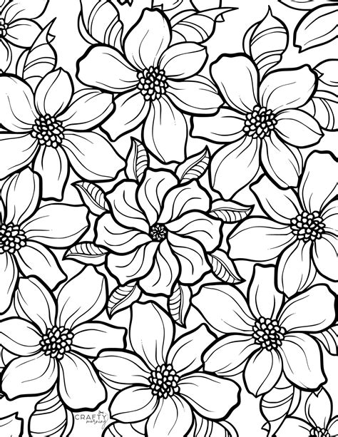 Flower Coloring Pages to Print - Crafty Morning