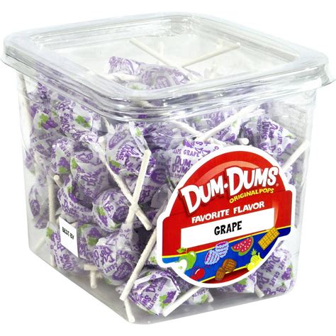 Dum Dums Original Pops Grape Lollipops, 68 count, 1 lb - Walmart.com - Walmart.com