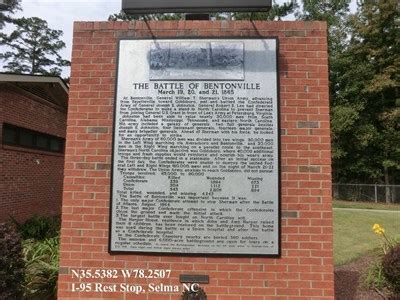 Battle of Bentonville - Selma NC - U.S. Civil War Sites on Waymarking.com