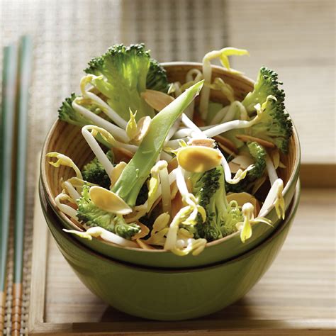 Soybean Sprout and Broccoli Salad with Almonds - Foods That Fight Cancer