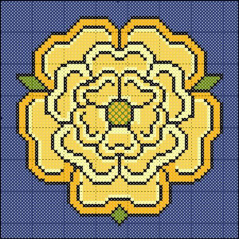 English Tudor Rose cross stitch chart | Craftiness | Pinterest