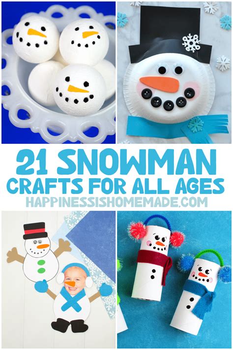 Marshmallow Snowman Crafts For Kids