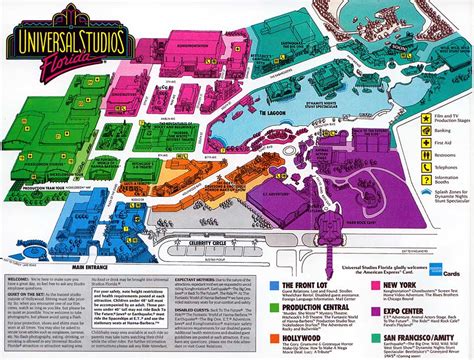 Theme Park Brochures Universal Studios Florida Map 1992 ...