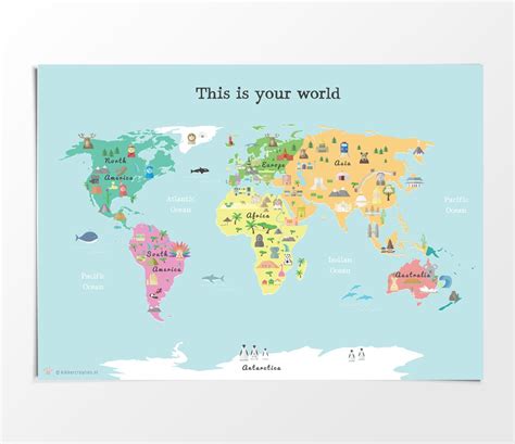 Printable World Map For Kids