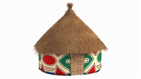 Traditional African Hut With Painting Fur 3D Model - TurboSquid 1784450