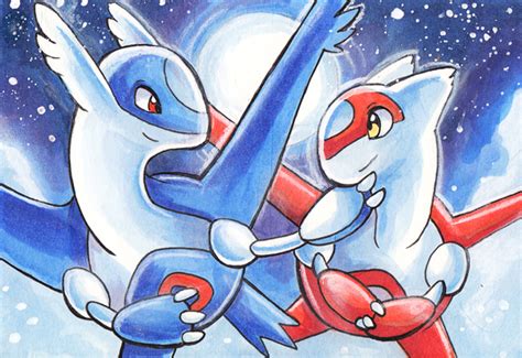 Art Cards - Latios and Latias by Tigsie on DeviantArt