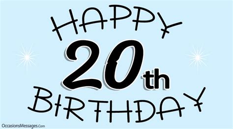 Happy 20th Birthday Wishes - Messages for 20-Year-Olds
