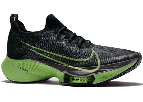 Nike Air Zoom Tempo Next% Flyknit Black Electric Green Men's - Sneakers - US