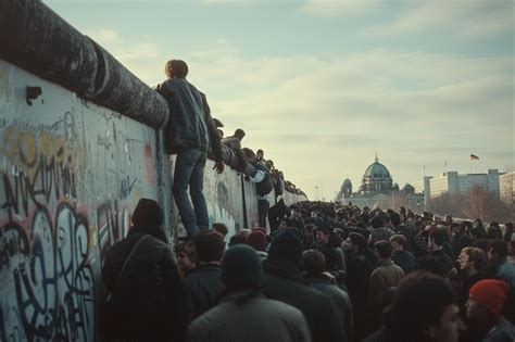 Premium Photo | The fall of the Berlin Wall in symbolizing th