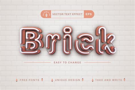 Brick - Editable Text Effect, Font Style (2326602)