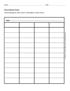 4 Best Images of Printable Blank Charts With Columns - 4 Column Chart Template, Printable Blank ...