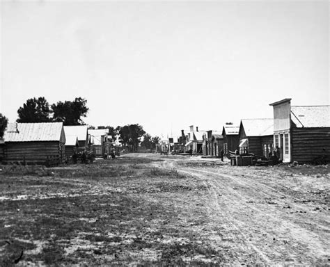 Montana: Miles City, 1879. /Na View Of Main Street In Miles City, Montana. Photographed By Laton ...