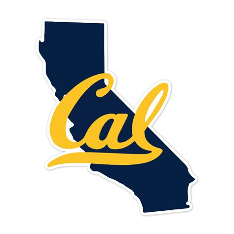 California Golden Bears State Shape NCAA Sticker