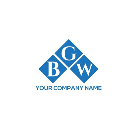 BGW letter logo design on WHITE background. BGW creative initials ...