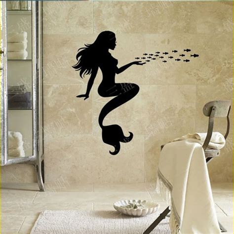 DIY waterproof and removable vinyl Mermaid wall sticker wall art mural ...