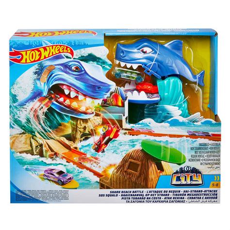 Hot Wheels City Shark Launcher Car Vehicle Playset (2 Pieces) | ubicaciondepersonas.cdmx.gob.mx