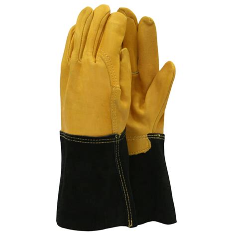 Deluxe Premium Leather Gauntlet Gloves L - Plants Galore