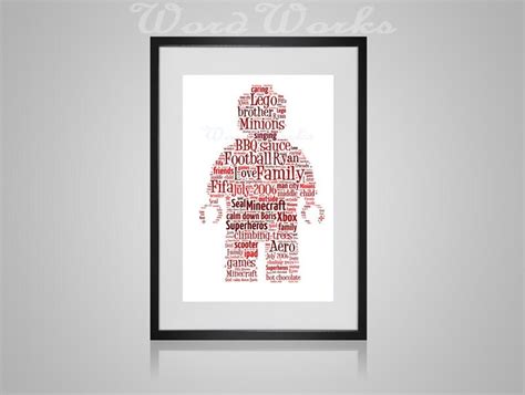 Personalised Lego Man Word Art Buy 3 prints get the 4th