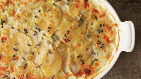 Potato and Celery Root Gratin with Leeks Recipe | Bon Appetit