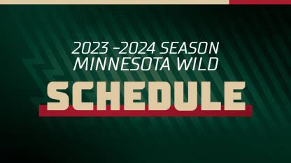 Minnesota Wild Announces 2023-24 Regular Season Schedule | Minnesota Wild