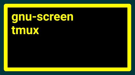 tmux vs. screen - YouTube