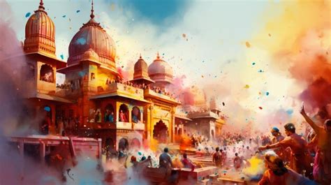 Premium AI Image | Holi celebration in Nepal or India