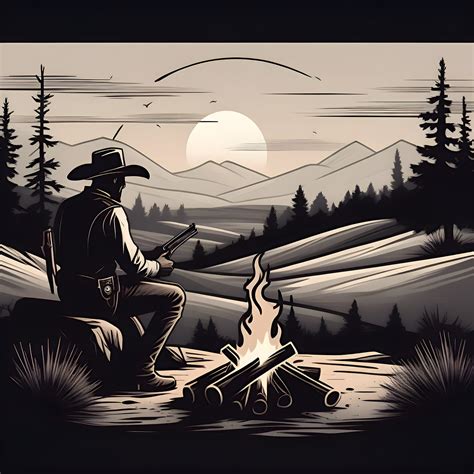 Download Cowboy, Art, Dark. Royalty-Free Stock Illustration Image - Pixabay