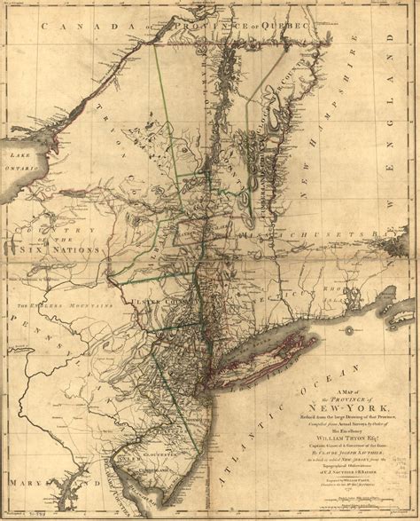 A map of the Province of New-York, reduc'd from the large drawing of that Province, compiled ...