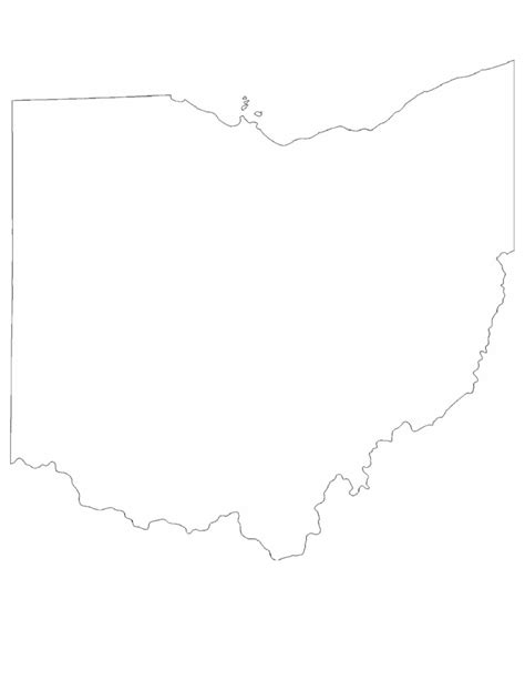 Ohio State Outline Map Free Download