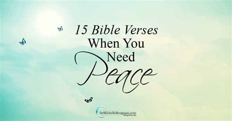 15 Bible Verses When You Need Peace | Dr. Michelle Bengtson