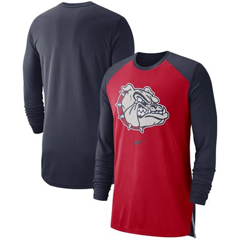 Nike Gonzaga Bulldogs Red On-Court Basketball Elite Performance Long Sleeve T-Shirt