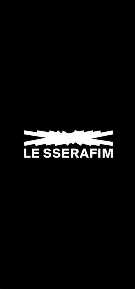 Lesserafim Name Logo, ? Logo, Book Cover Art Diy, Black Wallpaper, Photocard, Iphone Background ...