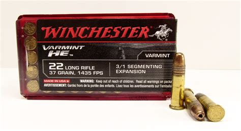 The Rimfire Channel Blog: 22 LR Ammo Test - Winchester Varmint HE 37 Grain Segmenting Hollow Point