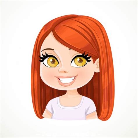 Beautiful girl cartoon portrait vector free download