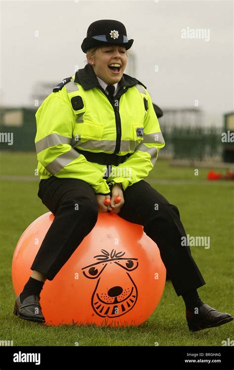 Sussex Police cadets take part in a World record Space Hopper. Picture ...