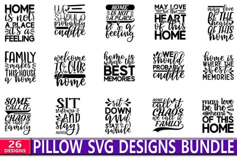 Pillow QUOTES DESIGNS BUNDLE Graphic by Arohi Studio · Creative Fabrica