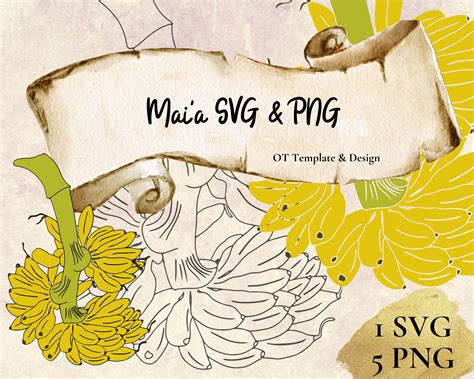 Banana Bunch SVG PNG | Hawaiian Nature Clipart Bundle | Digital Downlo ...