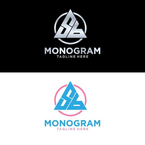 Premium Vector | Monogram logo with a circle and a letter b