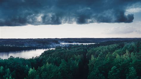 #landscape #Lithuania #lake #forest #nature #1080P #wallpaper # ...