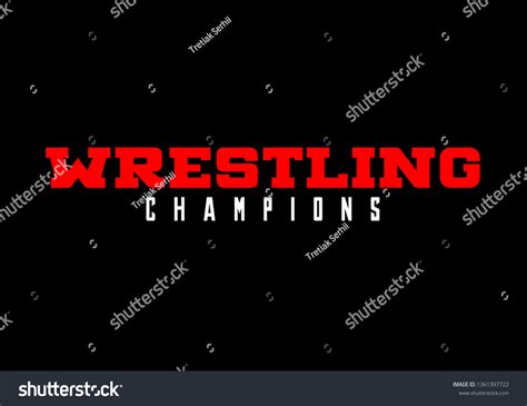 Wrestling Logo Sport Background Stock Illustration 1361397722 ...