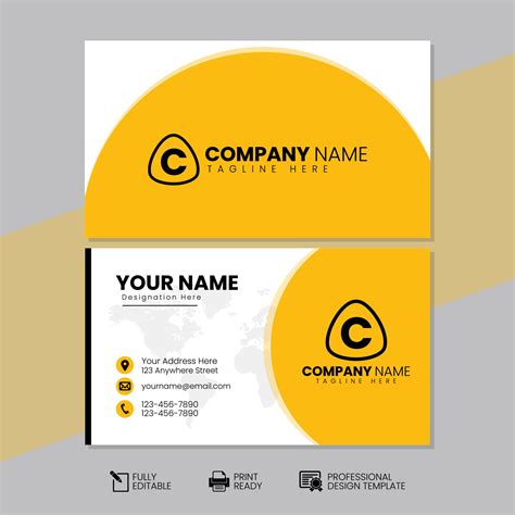 Professional Business Card Template. Unique Business Card Template. Modern Business Card ...