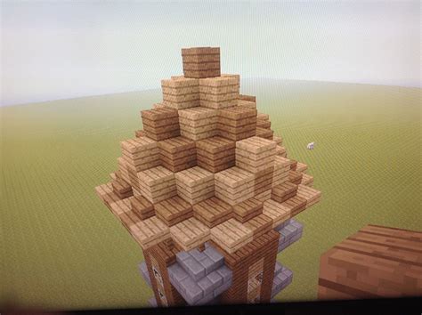 The roof of the tower | Minecraft designs, Minecraft roof, Roof design