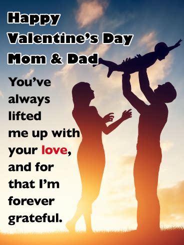 Forever Grateful - Happy Valentine’s Day Card for Parents | Birthday ...