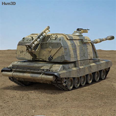 2S19 Msta-S 3D model - Military on Hum3D