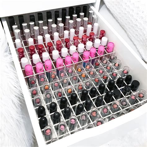 Acrylic Makeup Organizer Organiser Storage Divider Lip Divider Lip ...