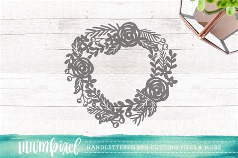 Floral Monogram Wreath / SVG PNG DXF By Lilium Pixel SVG | TheHungryJPEG